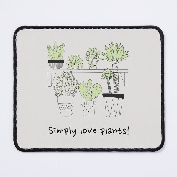 Aperçu de l'œuvre Aimez les plantes, tout simplement ! T-shirt aux dessins au trait simples. créée et vendue par AllThingsPuffa.