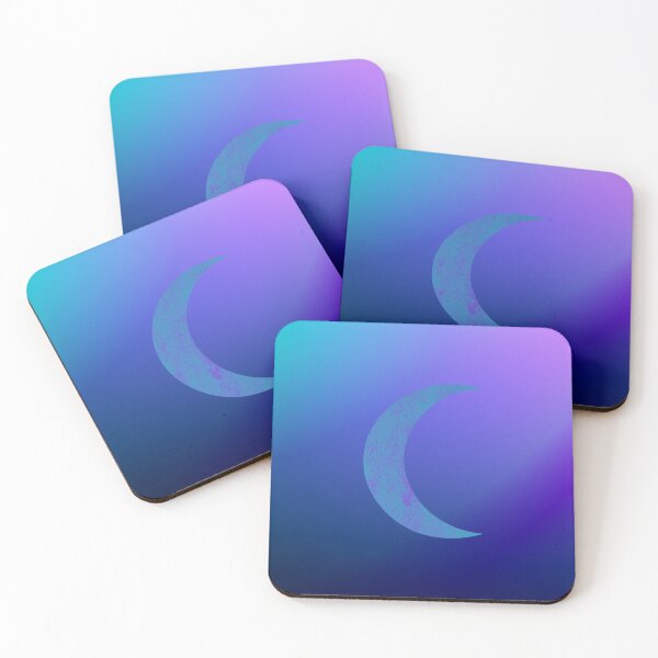 Item preview, Faded Blue Crescent Moon in Blue/Purple Gradient Sky designed and sold by ShaunSandhu.