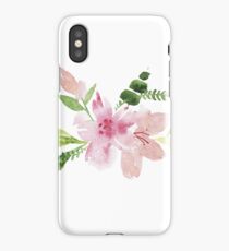 Flowers watercolor illustration iPhone Case