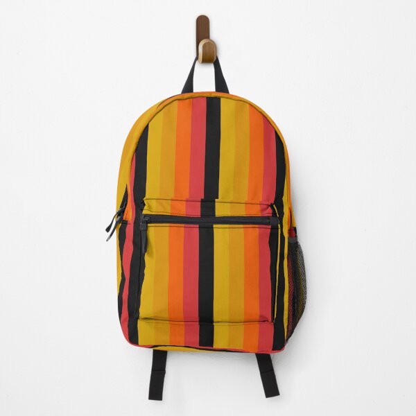 Item preview, Amarillo Naranja Rojo Negro Vertical Cinco Rayas designed and sold by LoloTrends.