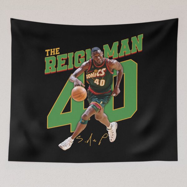 Item preview, Shawn Kemp The Reignman Legend Basketball Signature Vintage Retro 80s 90s Bootleg Rap Style designed and sold by HayleyMonahan.