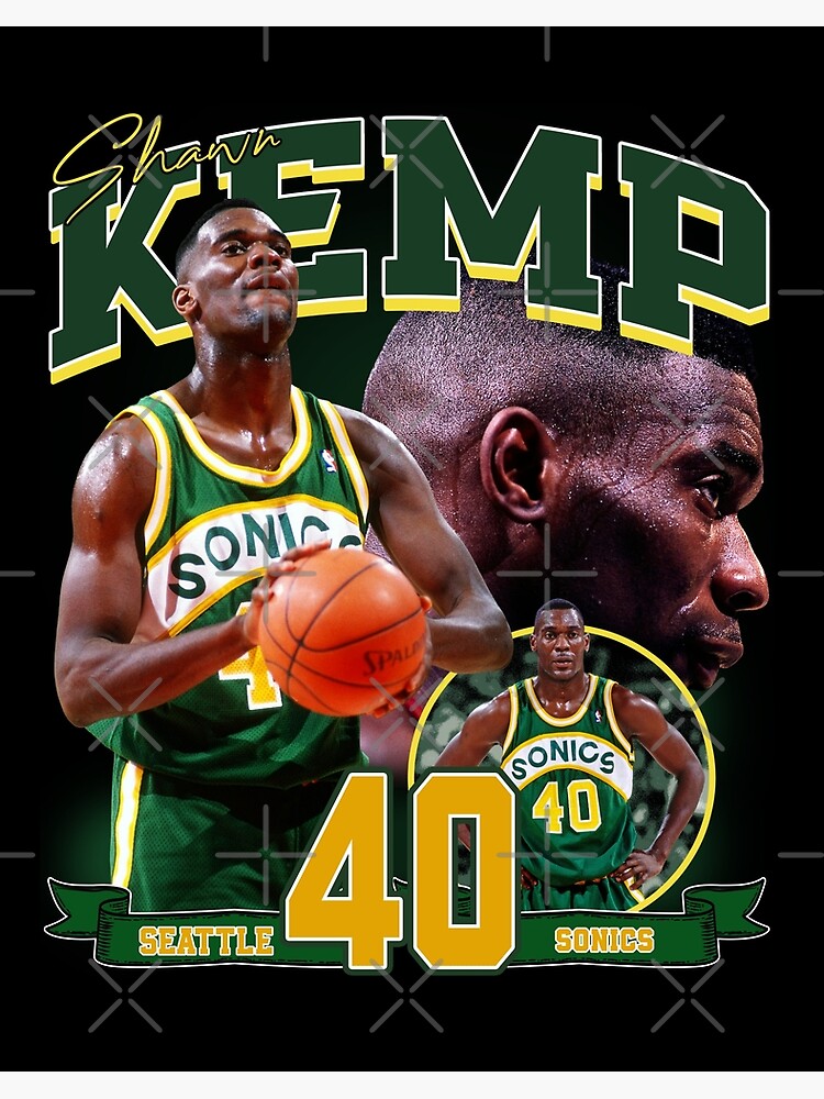 Shawn Kemp The Reignman Legend Basketball Signature Vintage Retro 80s 90s  Bootleg Rap Style | Photographic Print