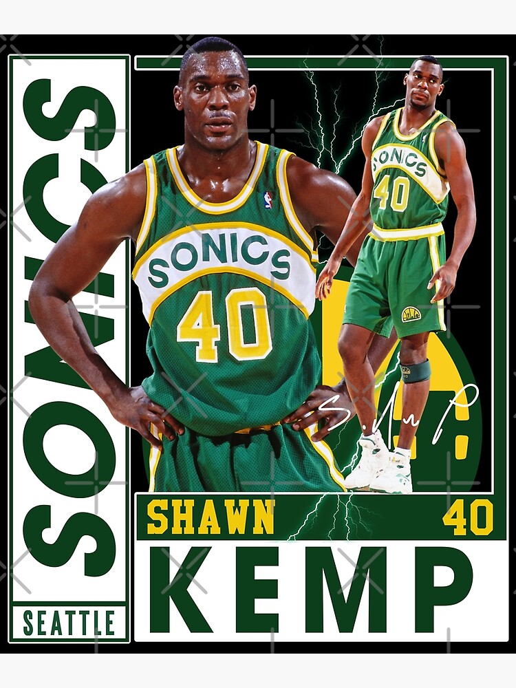 Shawn Kemp Retro Basketball Trading Card Design Greeting Card for Sale by  acquiesce13