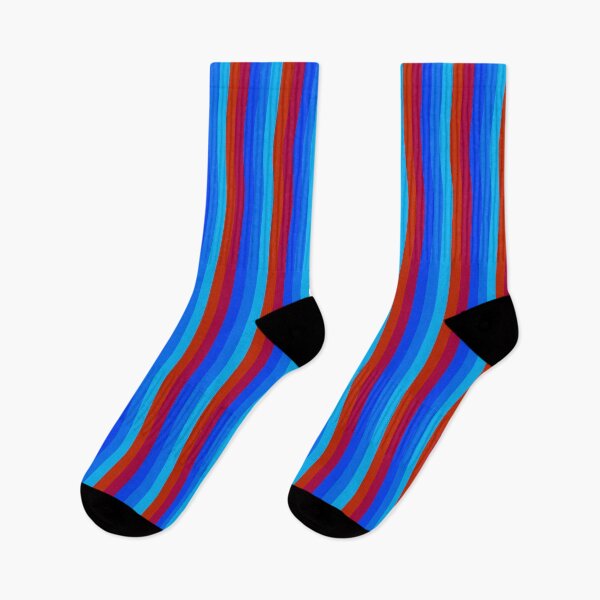 Item preview, Red and Blue Gradient Vertical Five Stripes  designed and sold by LoloTrends.