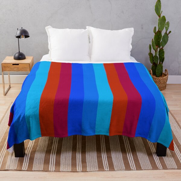 Item preview, Red and Blue Gradient Vertical Five Stripes  designed and sold by LoloTrends.