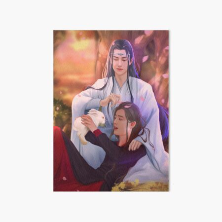 Official art from Donghua Team: drunk Lan Zhan + the chibi version