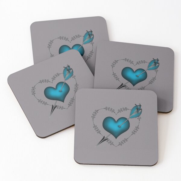 Item preview, Punk Love (Turquoise on Grey) designed and sold by PawsitiveMum.