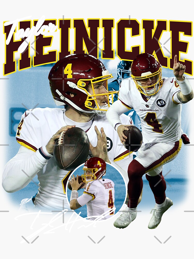 Taylor Heinicke Football Signature Vintage Retro 80s 90s Bootleg Rap Style'  Sticker for Sale by Lea Schiller (216)