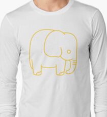 Cute Retro Elephants Long Sleeve T-Shirt