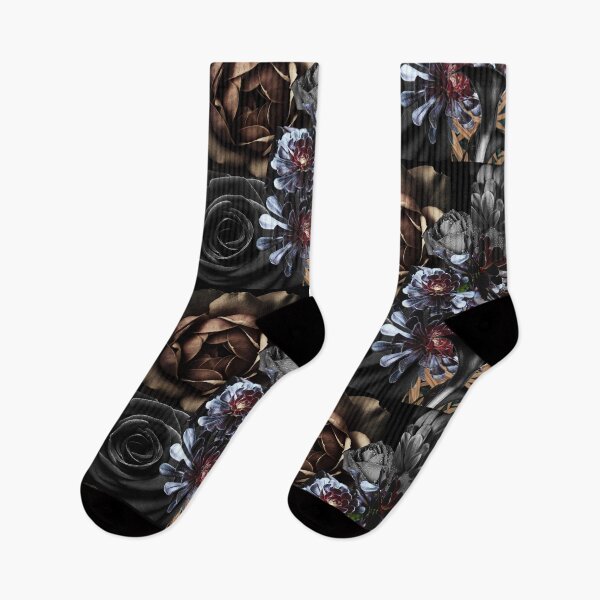 Item preview, Black Goth Flowers Digital Collage Design designed and sold by EarthArtDesigns.