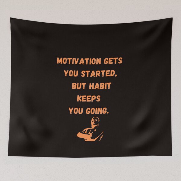 Item preview, MOTIVATION GETS YOU STARTED ,BAT HABIT KEEPS YOU GOING. designed and sold by LOUCAS6.