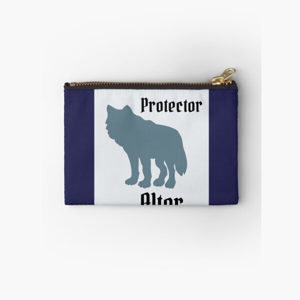 Item preview, Wolf Protector Animal Alter Graphic Grey on White/Midnight Blue designed and sold by GladBlackLamb.