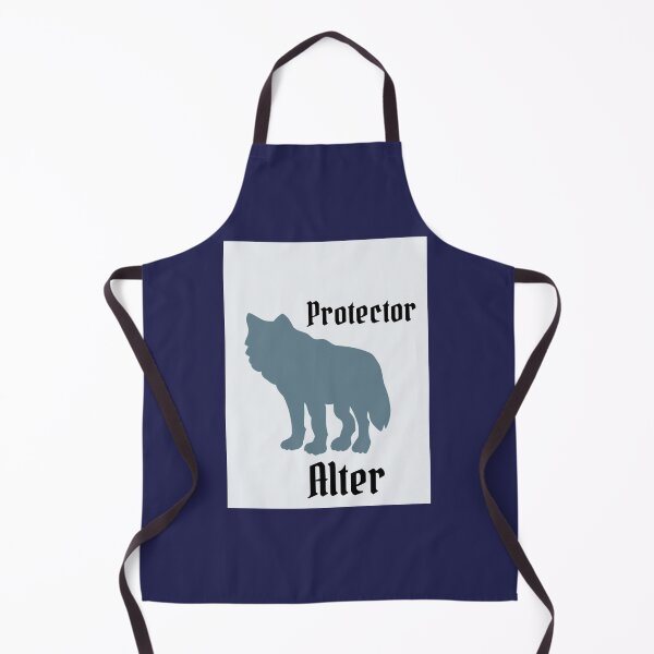 Item preview, Wolf Protector Animal Alter Graphic Grey on White/Midnight Blue designed and sold by GladBlackLamb.