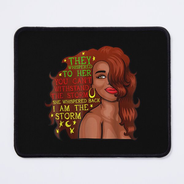 Item preview, Black History Month African Woman Afro I Am The Storm designed and sold by bessiey23.