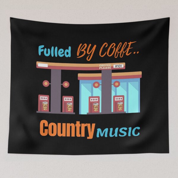 Item preview, Fuelled by coffe and country Music Party Classic T-shirt  designed and sold by MasterPiece.
