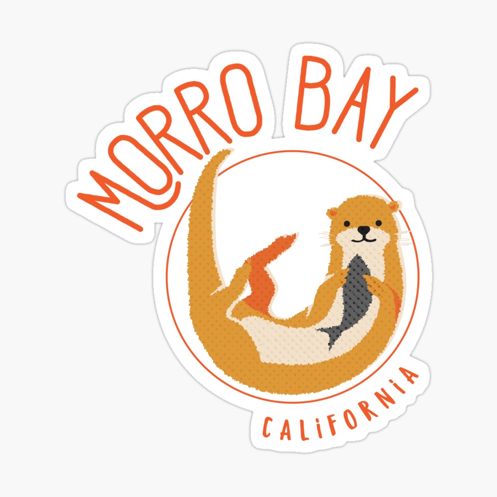 Morro Bay California Sea Otter Design Art Board Print for Sale by  Futurebeachbum