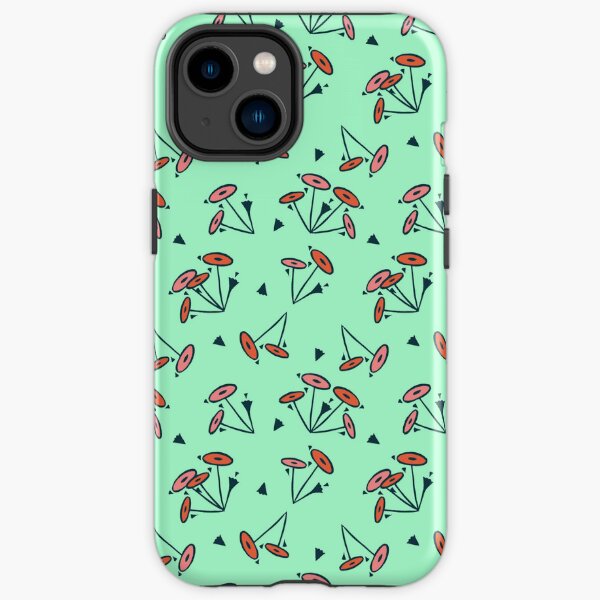 Green Red and Pink Floral Pattern iPhone Tough Case