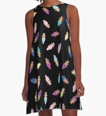 Lots of Lucky Trolls Black A-Line Dress