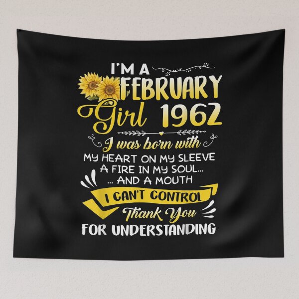 Item preview, I'm A February Girl 1962 Sunflower 60th Birthday  designed and sold by bessiey23.