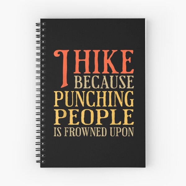 Item preview, I Hike Because It Keeps Me From Punching People Funny Hiking  designed and sold by bessiey23.