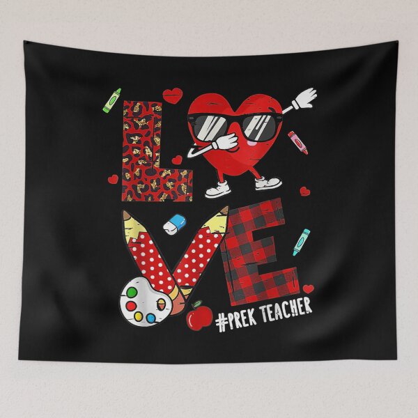 Item preview, Love Heart Dabbing Pre K Teacher Valentine Leopard Pattern  designed and sold by cysandy.
