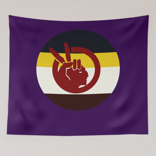 Item preview, Native American Movement Flag Round Retro designed and sold by BananaAnnadi.