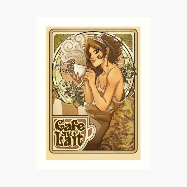 Cafe au Lait Lámina artística