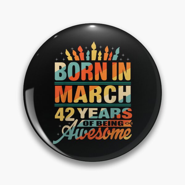 Item preview, March 1980 42 Year Old 42nd Birthday Gifts Candle Graphic  designed and sold by bessiey23.