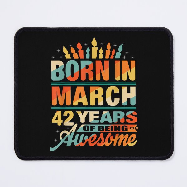 Item preview, March 1980 42 Year Old 42nd Birthday Gifts Candle Graphic  designed and sold by bessiey23.