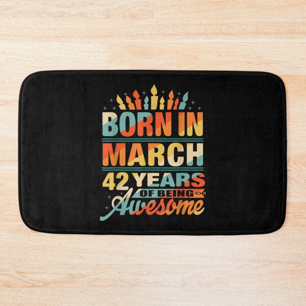 Item preview, March 1980 42 Year Old 42nd Birthday Gifts Candle Graphic  designed and sold by bessiey23.