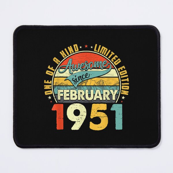 Item preview, Born In February 1951 71st Birthday Gift Retro 71 Years Old designed and sold by cysandy.