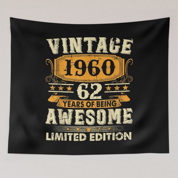 Item preview, 62 Year Old Gifts Vintage 1960 Limited Edition 62nd Birthday  designed and sold by bessiey23.