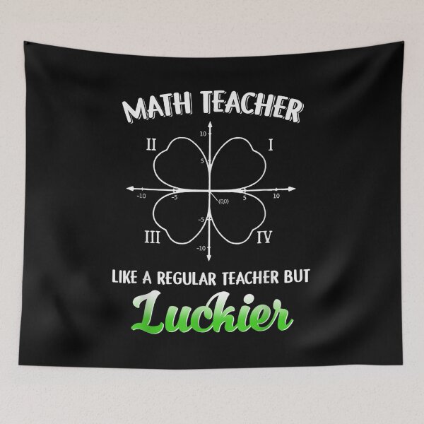 Item preview, Math Teacher Like A Regular Teacher But Luckier Patricks Day  designed and sold by cysandy.