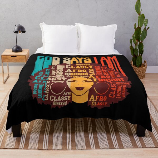 Item preview, Black Girl God Says I Am Black Melanin History Month Pride designed and sold by cysandy.