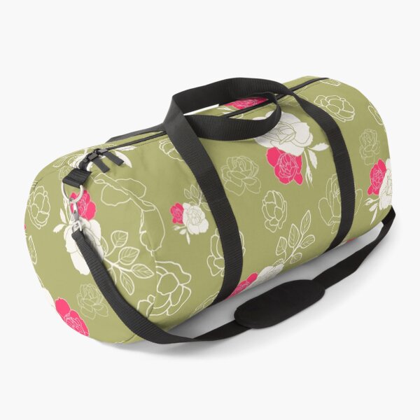 Item preview, GEOMETRIC GREEN ROSES FLORAL PATTERN designed and sold by sheseddit.