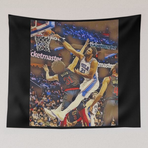 Item preview, Jeol Embiid posterizing Jarrett Allen designed and sold by Quadghouls.