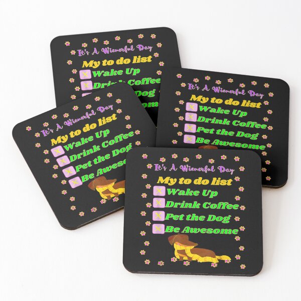 Item preview, Cute Funny Casual Dachshund Coffee Lover To Do List  designed and sold by jennifera11.