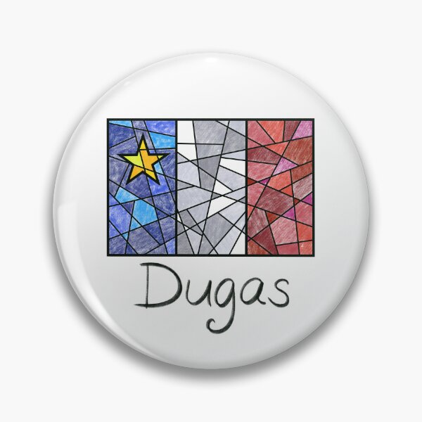 Item preview, Acadian Flag pastel mosaic Dugas - Drapeau acadien mosaïque pastel vitrail Dugas designed and sold by ColoursOfFrance.