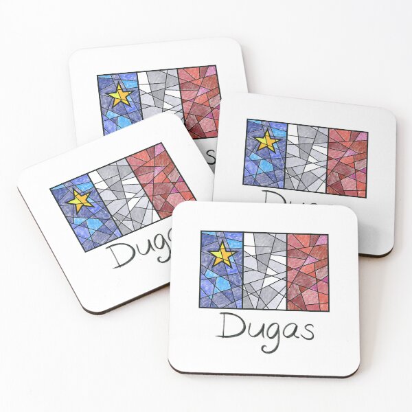 Item preview, Acadian Flag pastel mosaic Dugas - Drapeau acadien mosaïque pastel vitrail Dugas designed and sold by ColoursOfFrance.