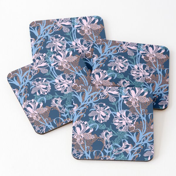Item preview, Pink and Navy Tropical Carnation designed and sold by Carolina Diaz.