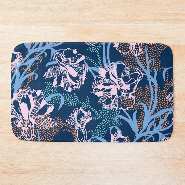 Item preview, Pink and Navy Tropical Carnation designed and sold by Carolina Diaz.