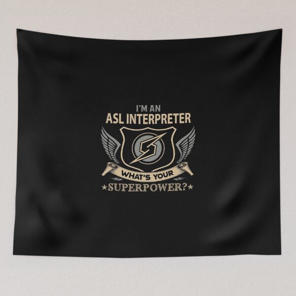 Artikelvorschau, Asl-Interpreter-T-Shirt - was Ihr Supermacht-Job-Geschenkartikel-T-Stück ist entworfen und verkauft von leolanwugm.
