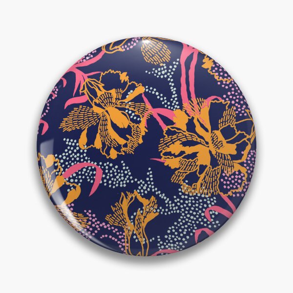 Item preview, Yellow and Navy Tropical Carnation designed and sold by Carolina Diaz.