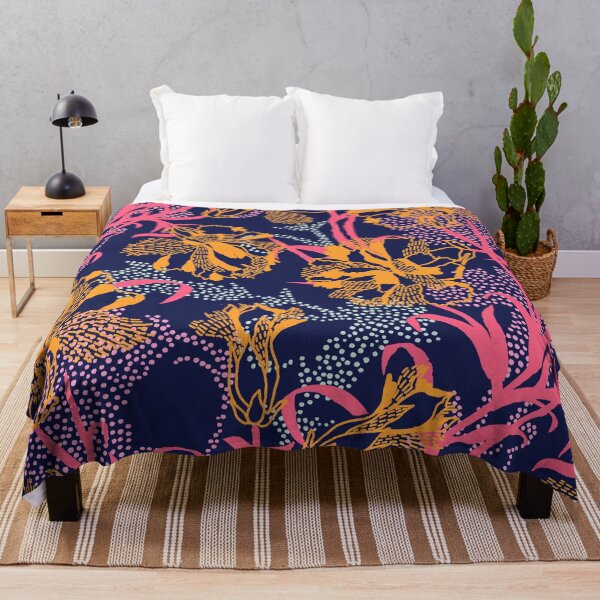 Item preview, Yellow and Navy Tropical Carnation designed and sold by Carolina Diaz.