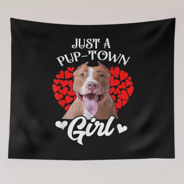 Item preview, Pitbull Dog Pet Just A Pup Town Girl Puppy Dog Valentine Day  designed and sold by cysandy.