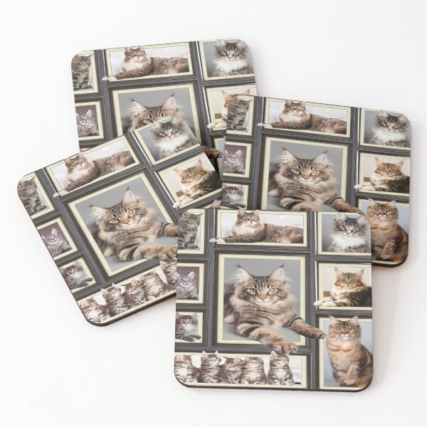 Item preview, Maine coon cat picture frames designed and sold by MobertsonArt.
