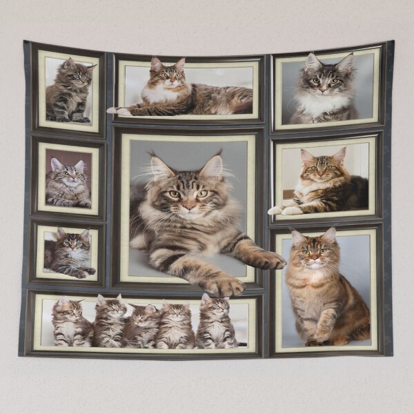 Item preview, Maine coon cat picture frames designed and sold by MobertsonArt.