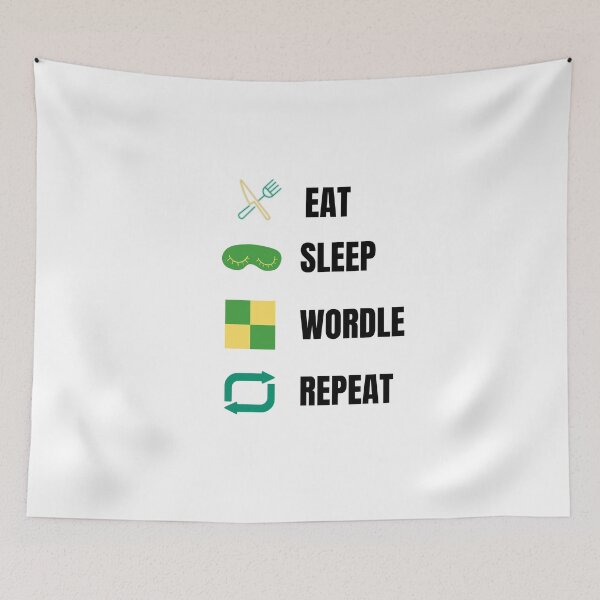 Item preview, Eat sleep wordle repeat - wordle game designed and sold by Tanuja  Sharma.