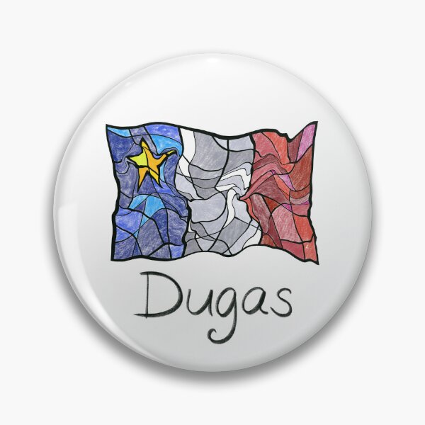 Item preview, Acadian Flag pastel liquid mosaic Dugas  - Drapeau acadien mosaïque liquide pastel vitrail Dugas designed and sold by ColoursOfFrance.