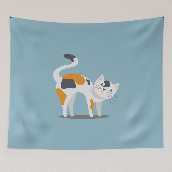 Item preview, cat stretching designed and sold by BuonArt.